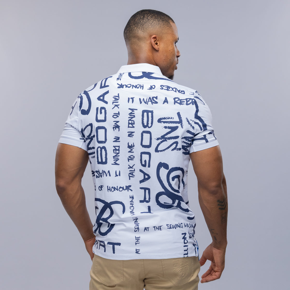 Bogart Manifesto All-Over Print Polo