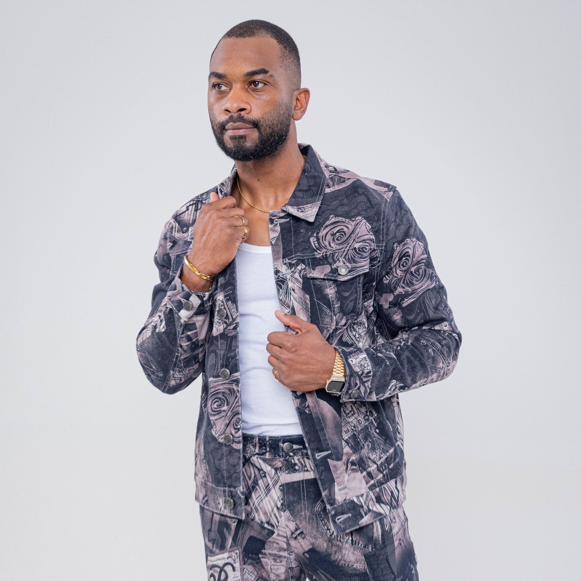 Bogart Money Print Trucker Jacket
