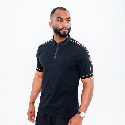 Bogart Gilded Line Zip Polo