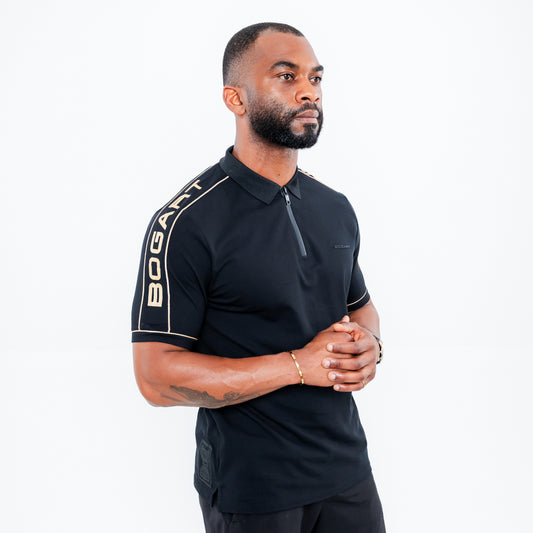 Bogart Gilded Line Zip Polo