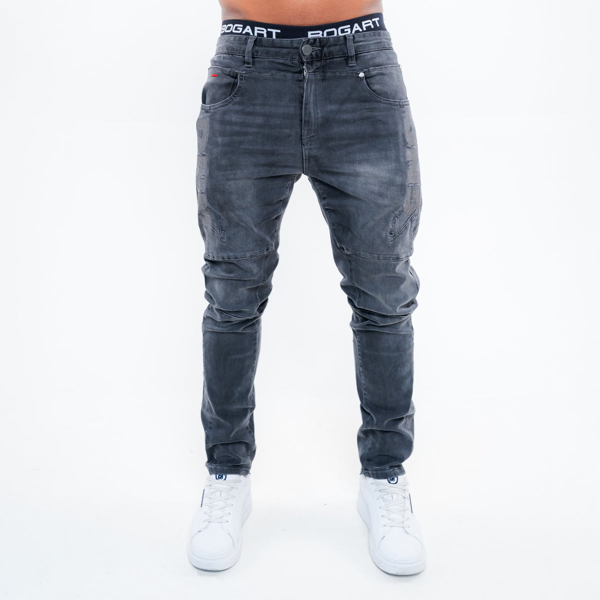 Bogart Graphite Moto Jeans
