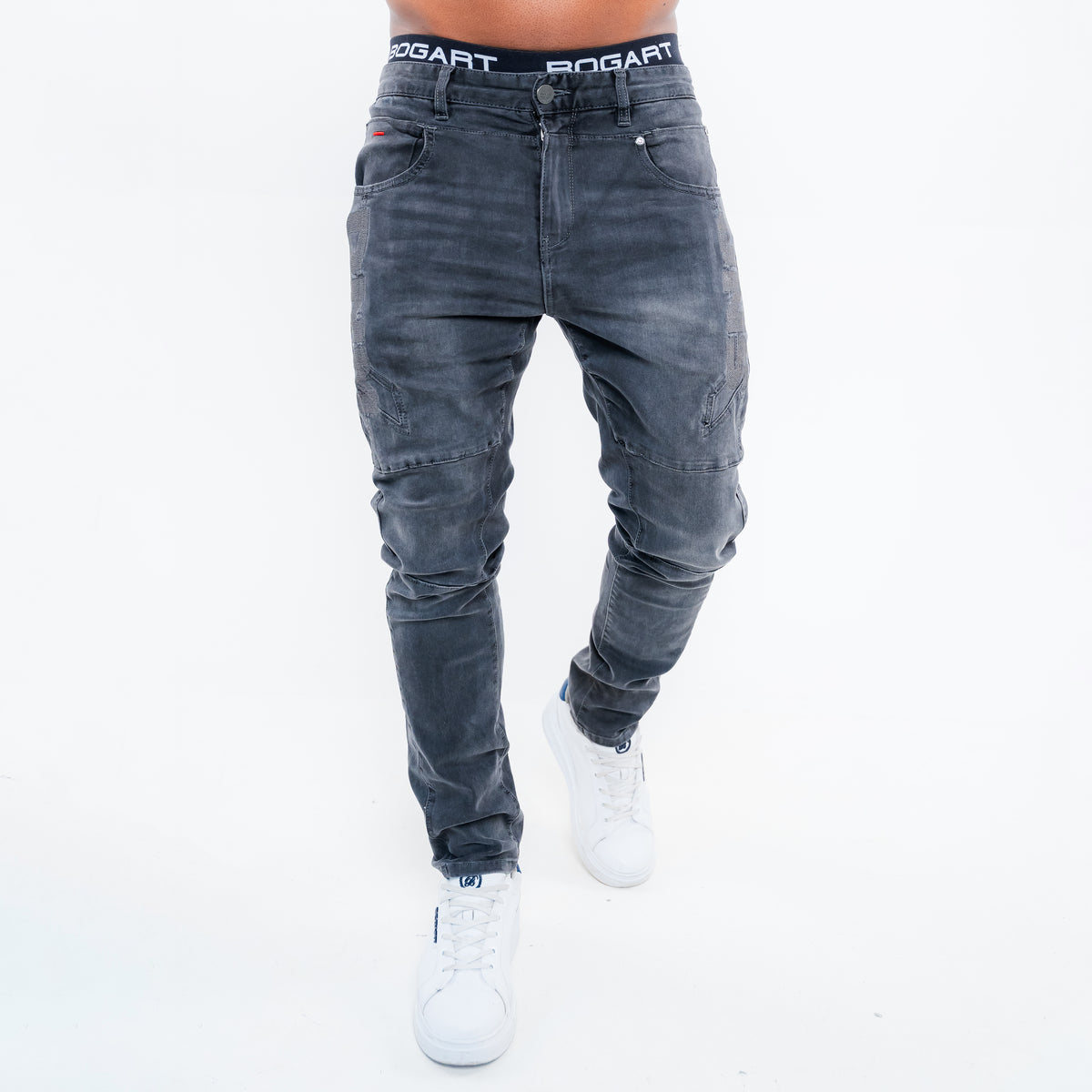 Bogart Graphite Moto Jeans