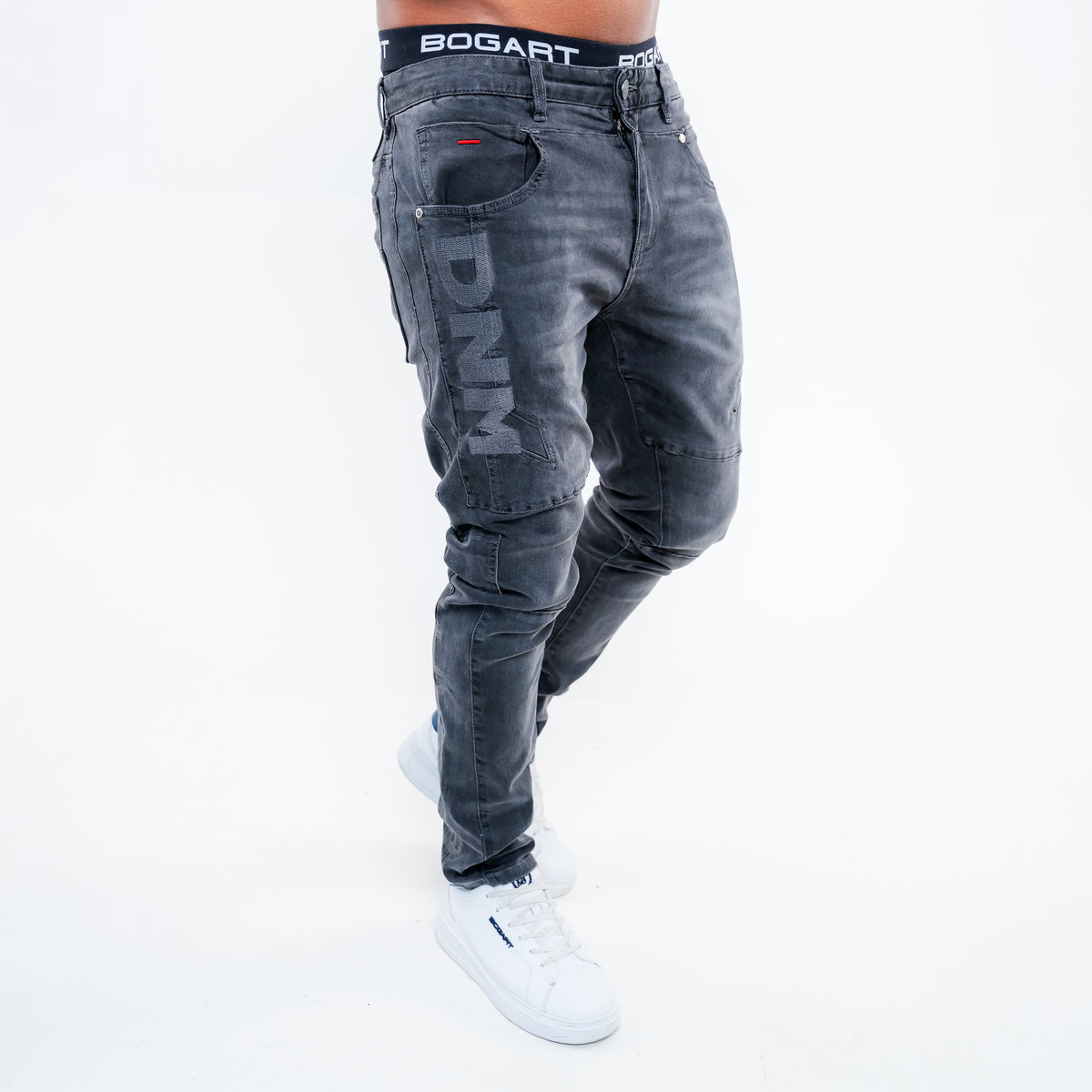Bogart Graphite Moto Jeans