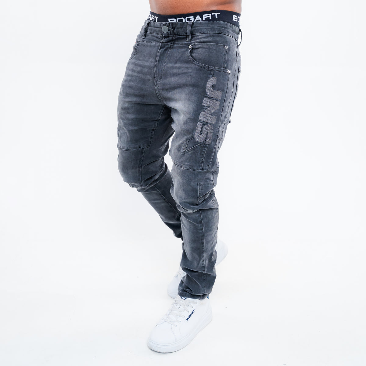 Bogart Graphite Moto Jeans