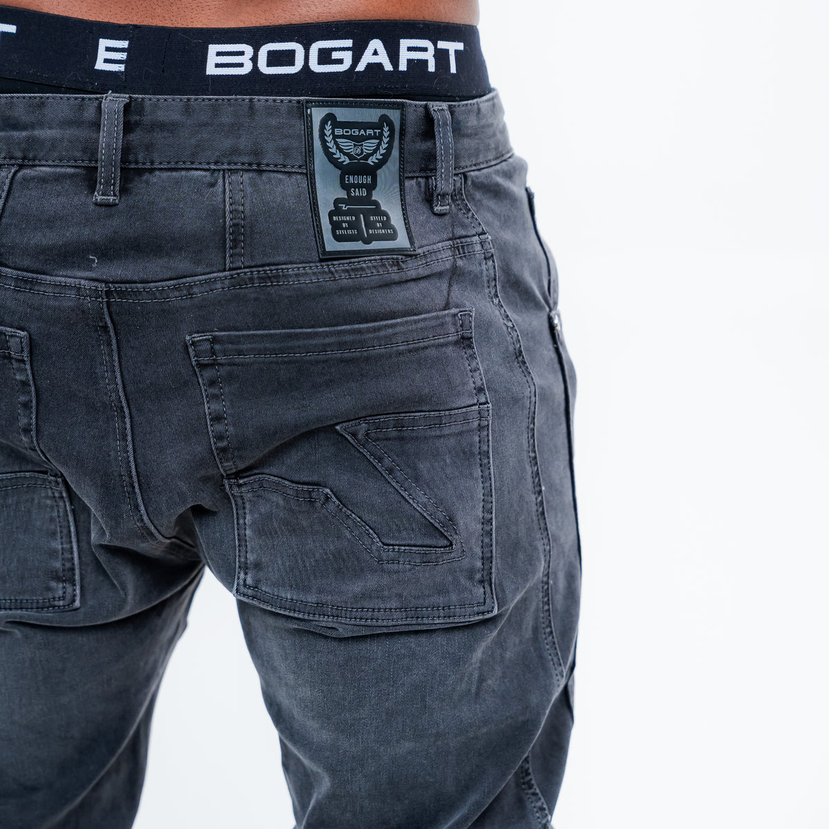 Bogart Graphite Moto Jeans