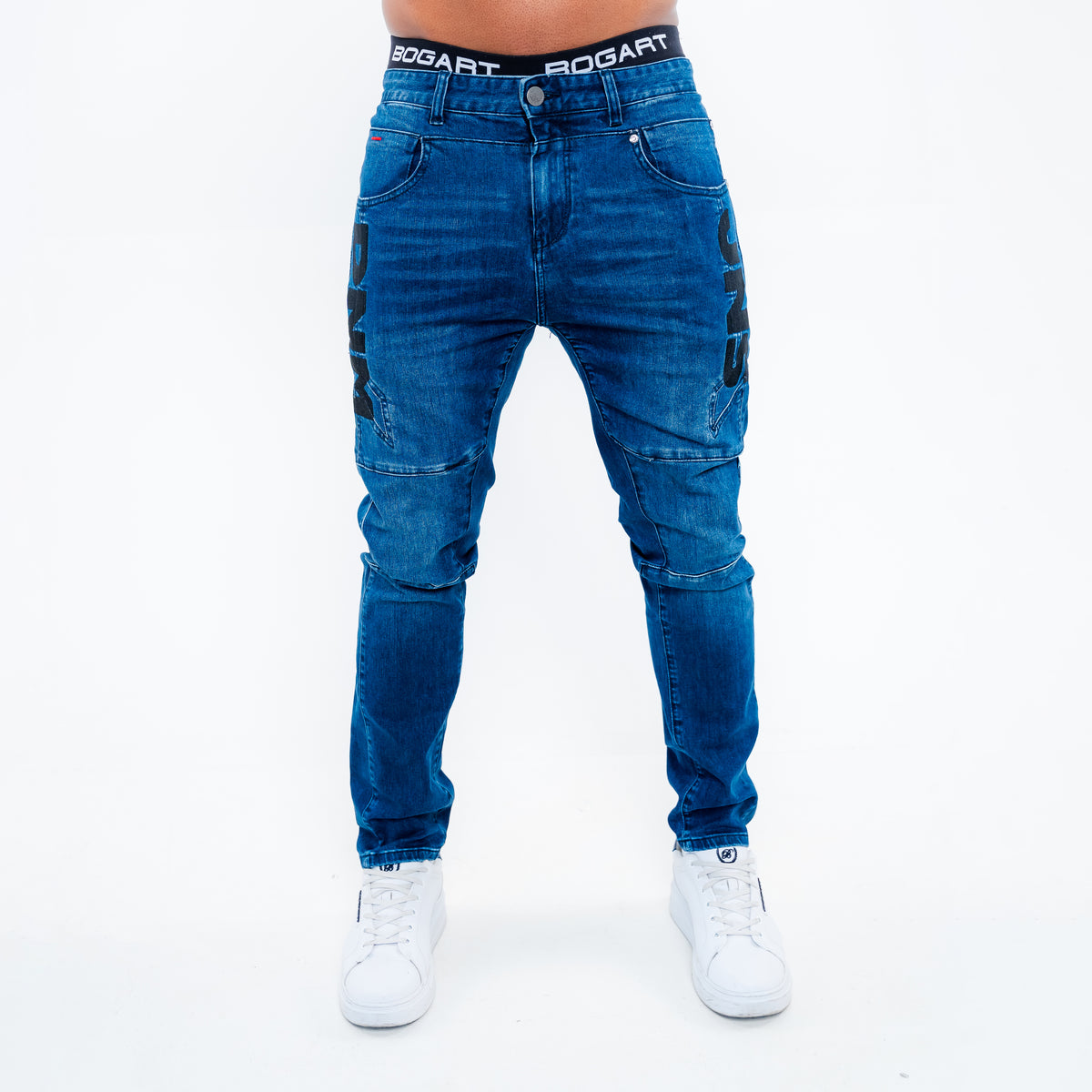 Bogart Graphite Moto Jeans