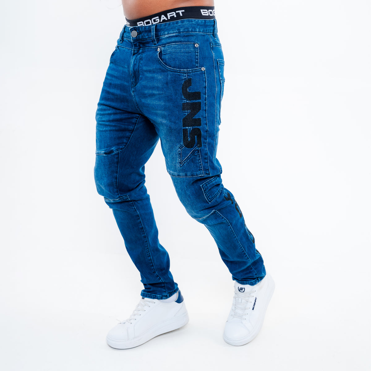 Bogart Graphite Moto Jeans