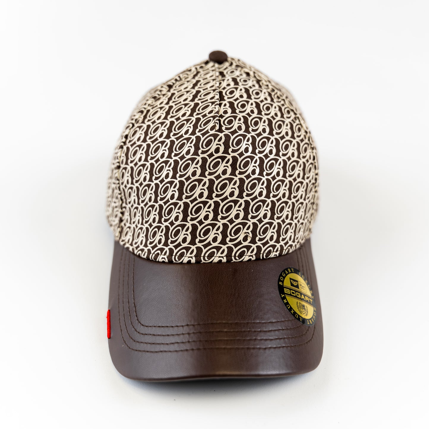 Bogart Monogram Leather-Brim Cap