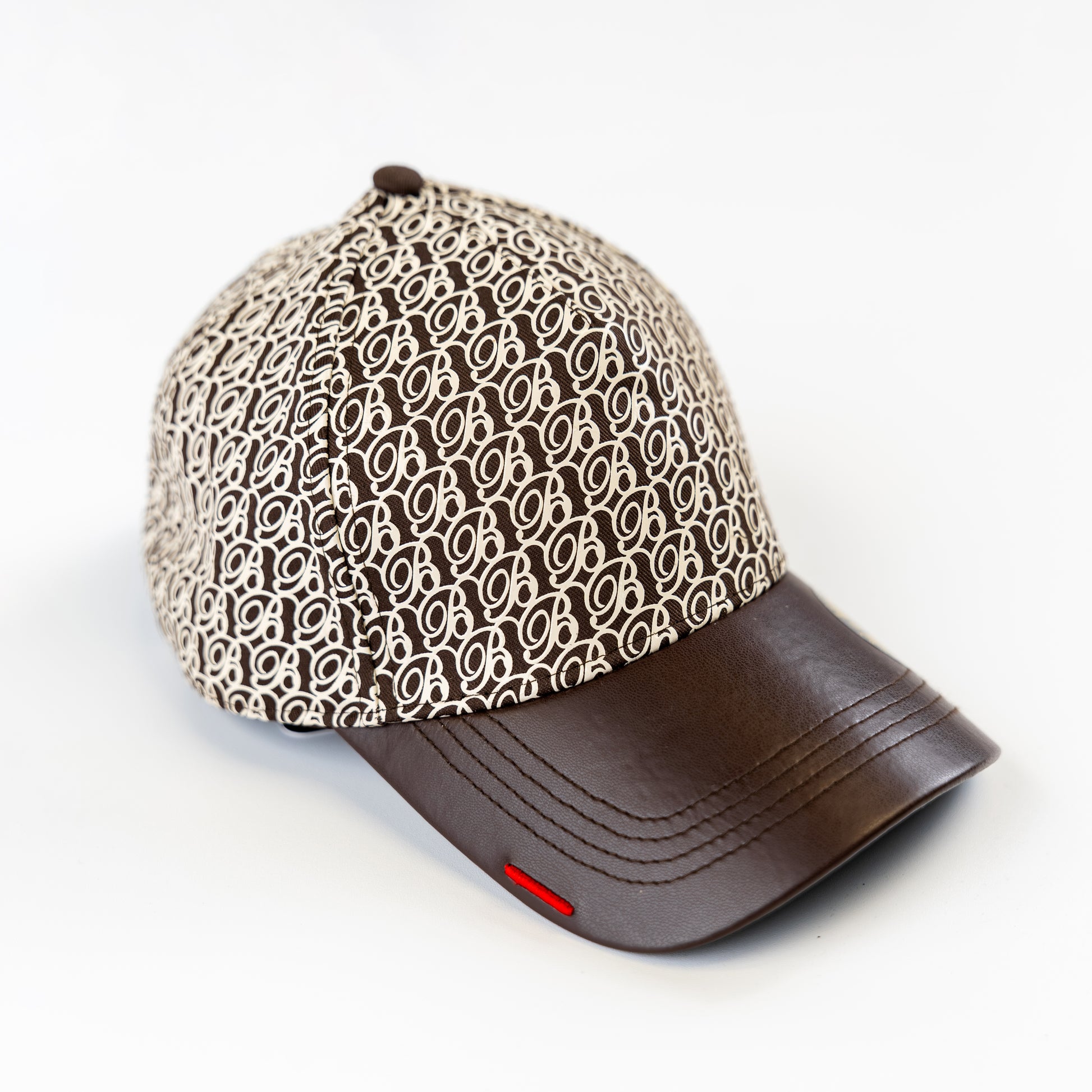Bogart Monogram Leather-Brim Cap