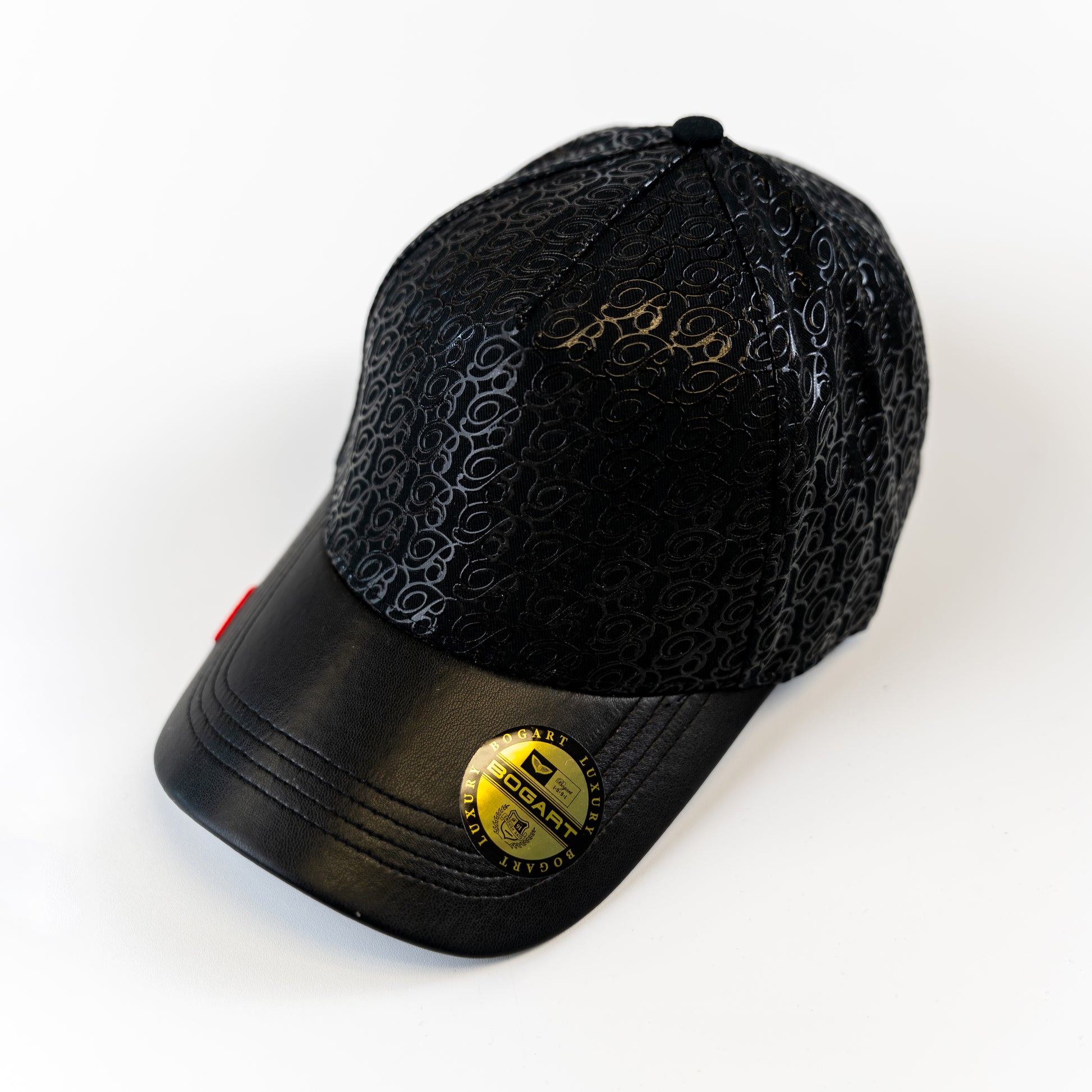 Bogart Monogram Leather-Brim Cap