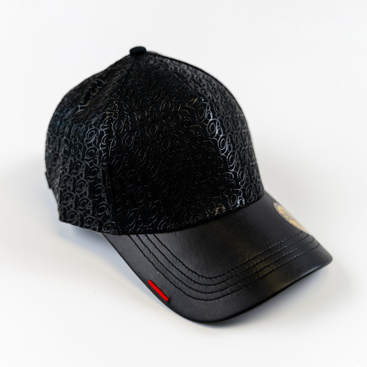 Bogart Monogram Leather-Brim Cap