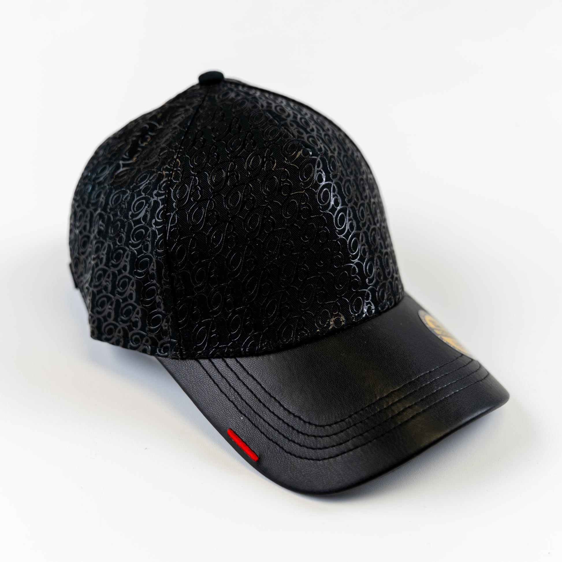 Bogart Monogram Leather-Brim Cap