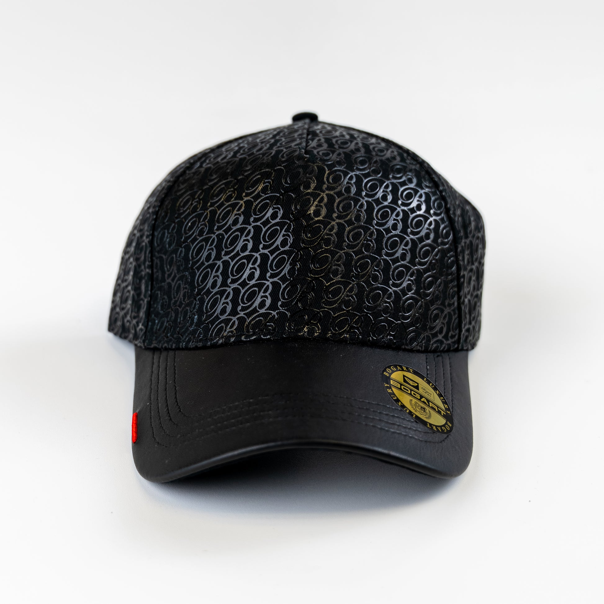 Bogart Monogram Leather-Brim Cap