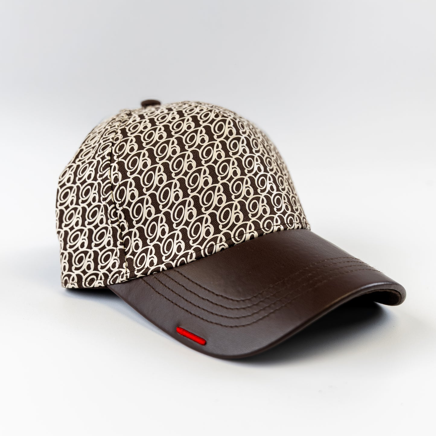Bogart Monogram Leather-Brim Cap