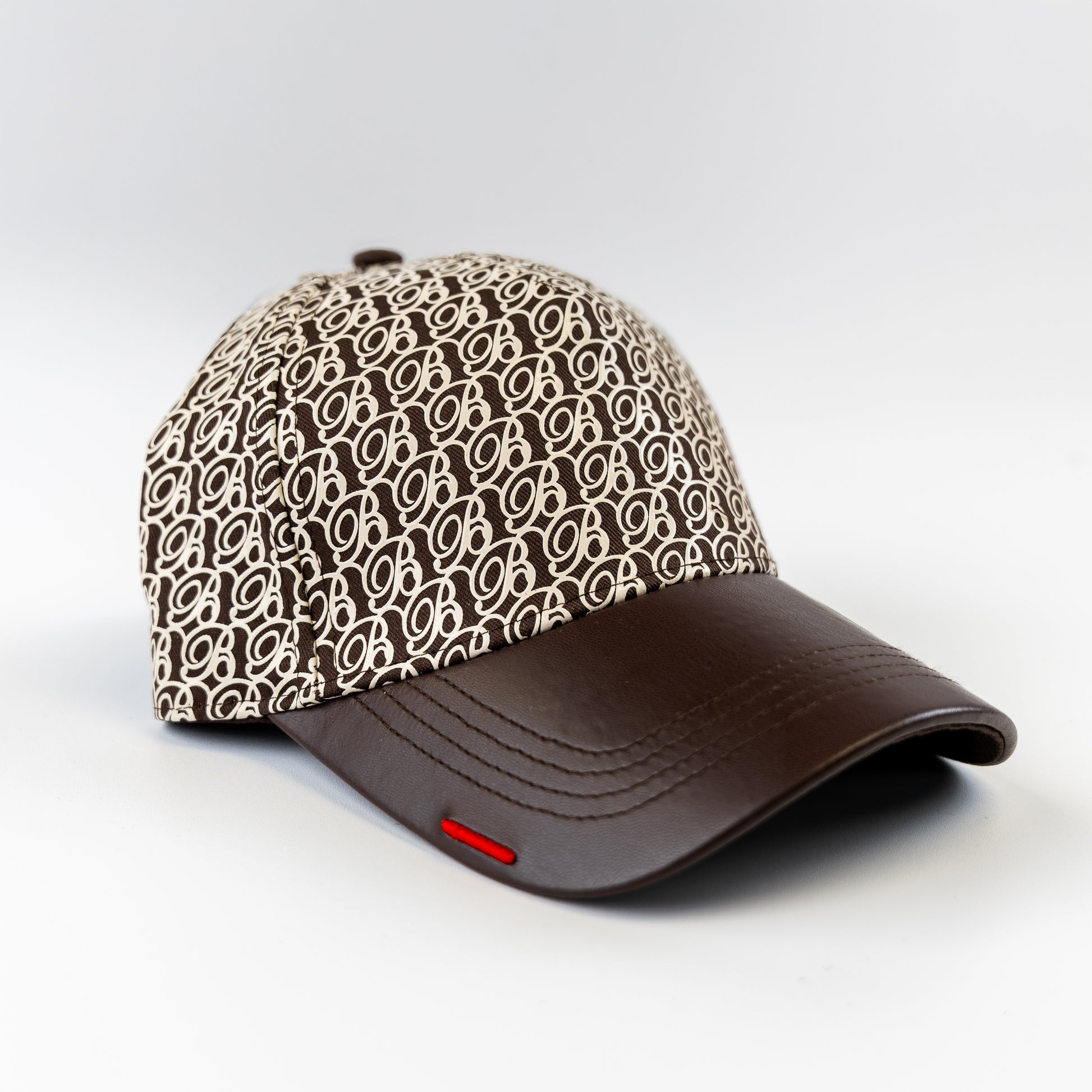 Bogart Monogram Leather-Brim Cap