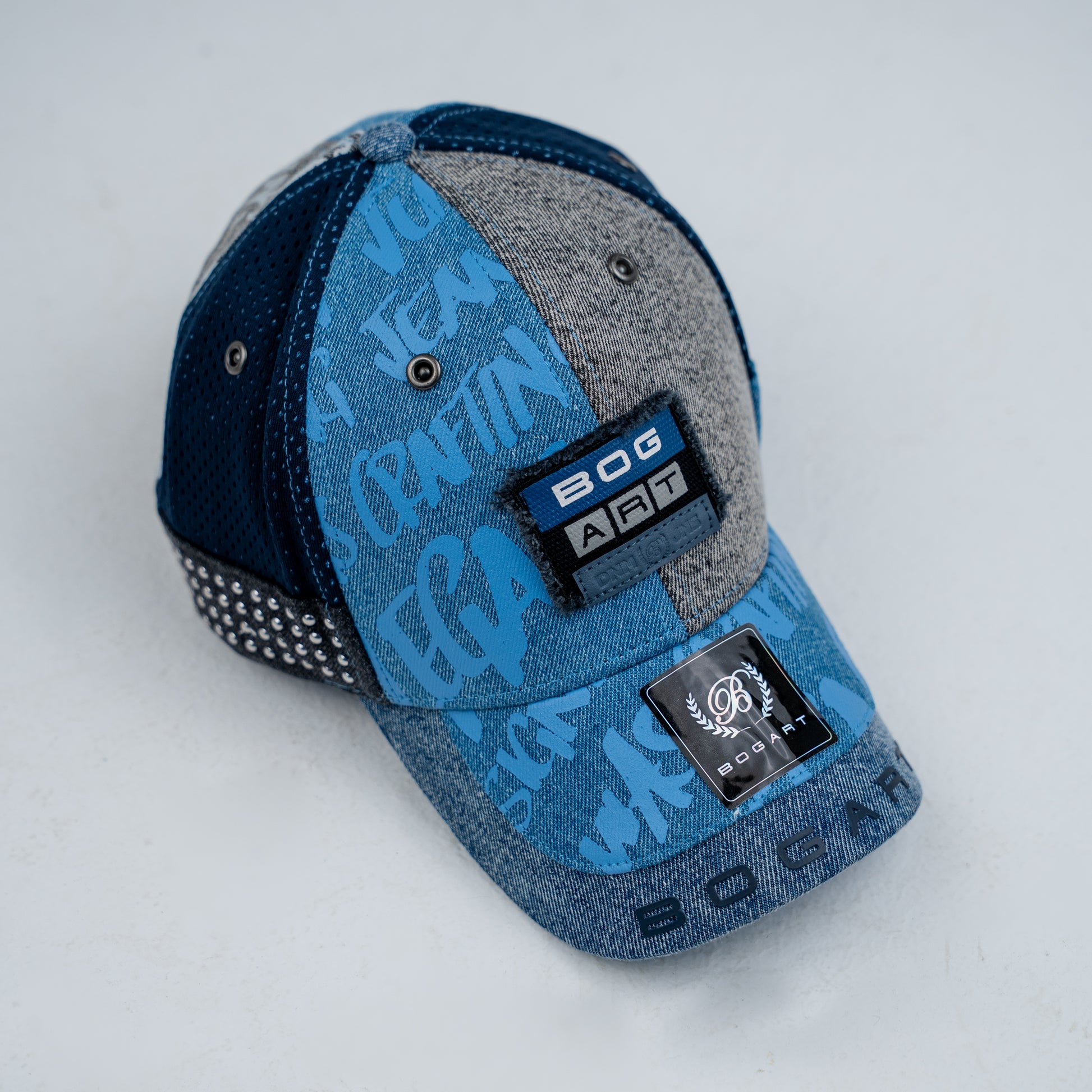 Bogart Denim Graffiti Patchwork Cap