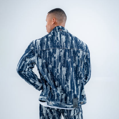 Bogart Indigo Brushstroke Denim Jacket