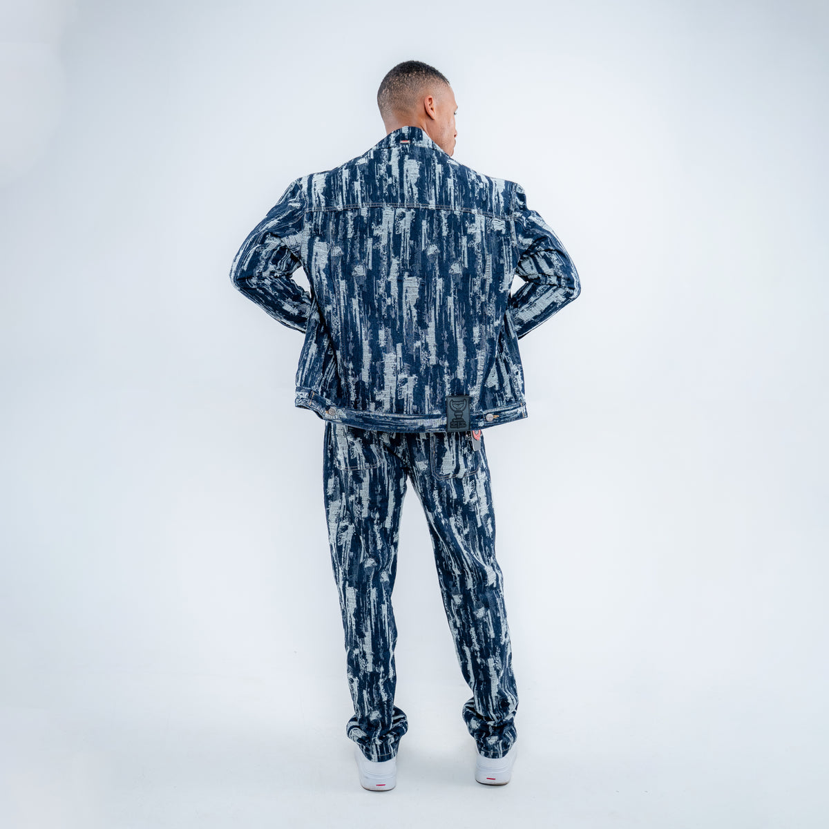 Bogart Indigo Brushstroke Denim Jacket
