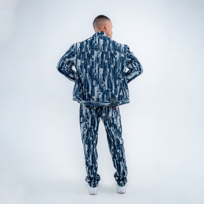 Bogart Indigo Brushstroke Denim Jacket