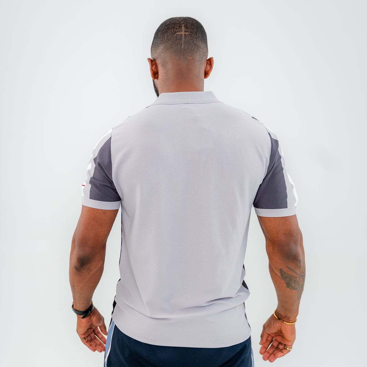 Bogart Varsity Stripe Knit Polo