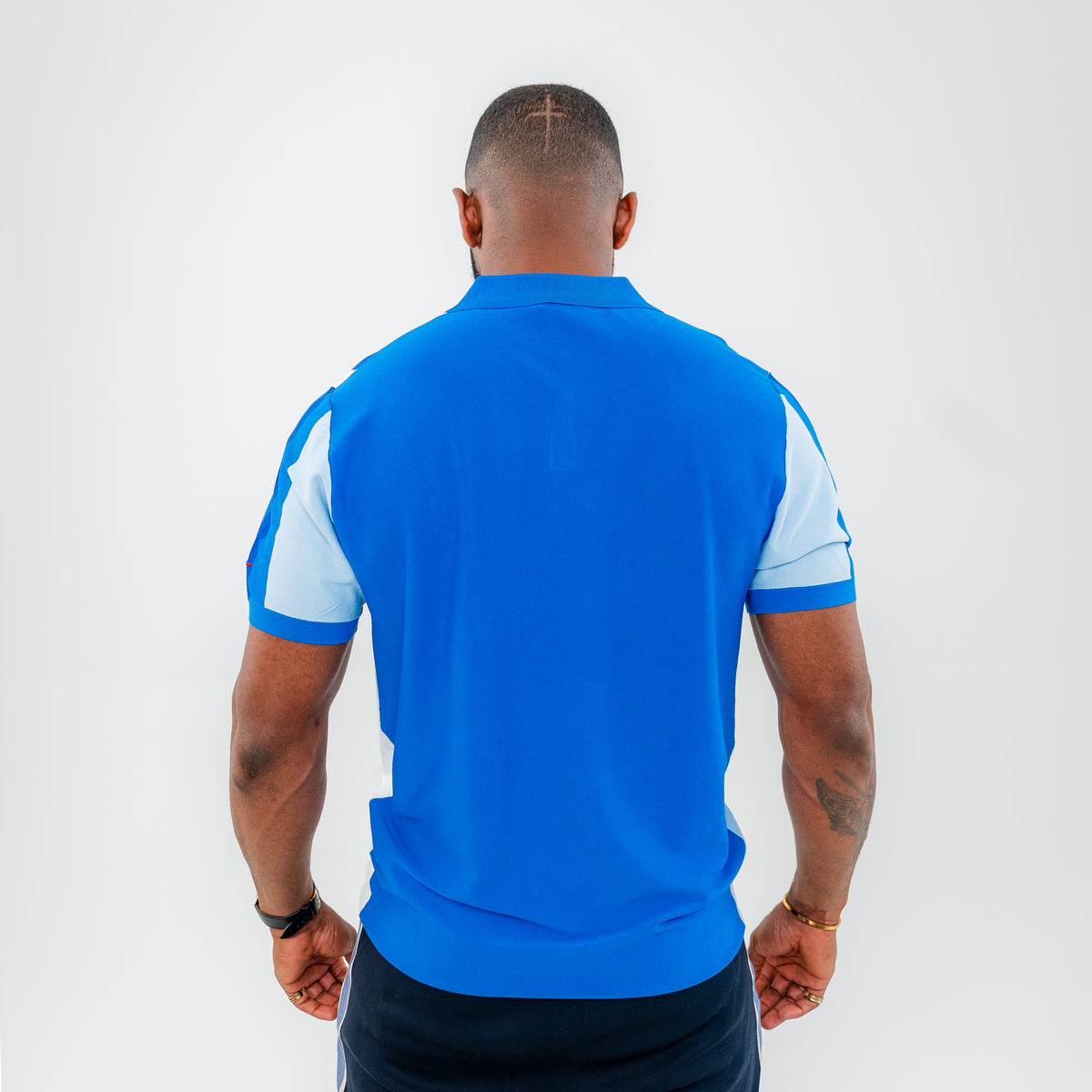 Bogart Varsity Stripe Knit Polo
