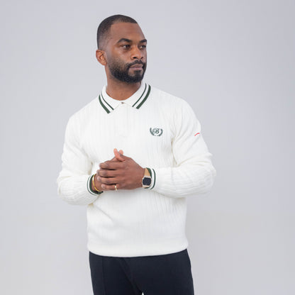 Bogart Ribbed Crest Long Sleeve Golfer
