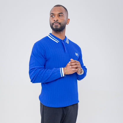 Bogart Ribbed Crest Long Sleeve Golfer