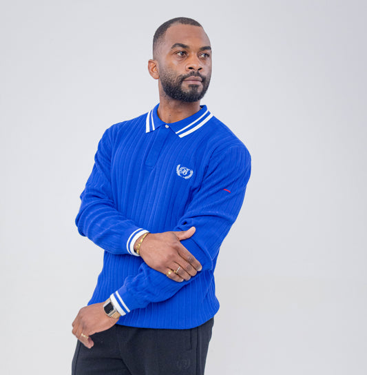 Bogart Ribbed Crest Long Sleeve Golfer