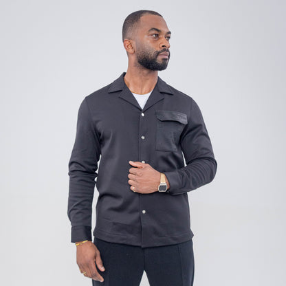 Bogart Noir Crest Pocket Overshirt