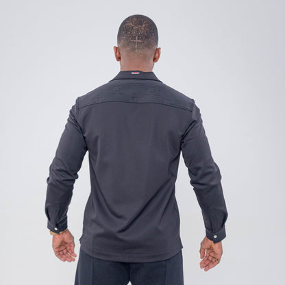 Bogart Noir Crest Pocket Overshirt