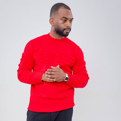 Bogart Tonal Emboss Knit Sweater