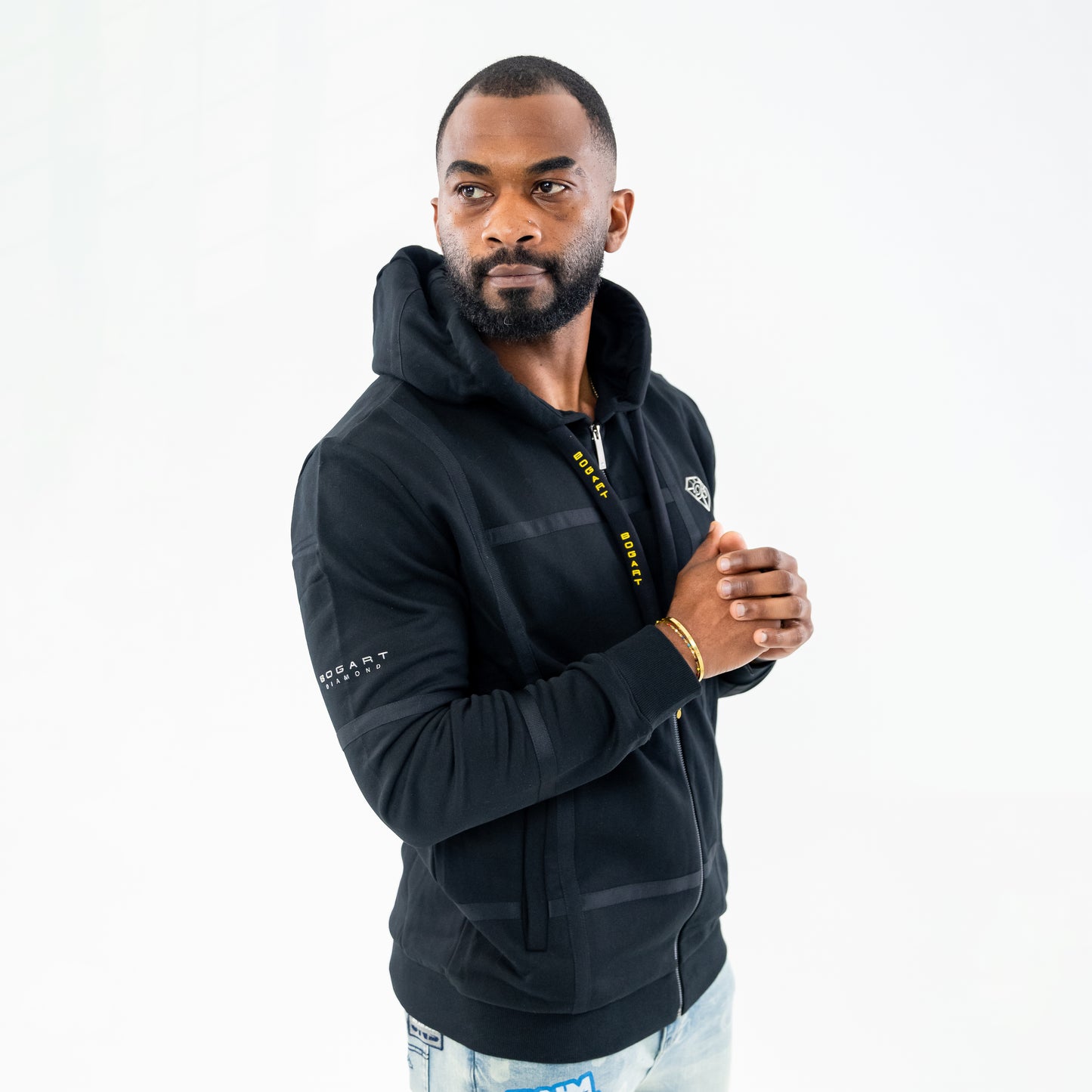 Bogart Diamond Taped Zip Hoodie