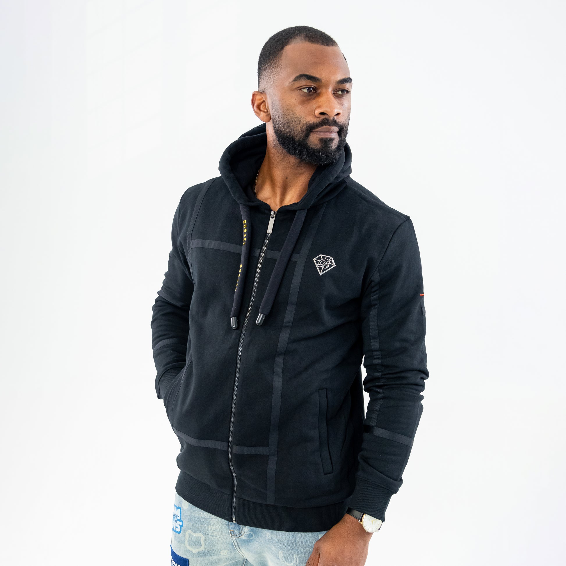 Bogart Diamond Taped Zip Hoodie