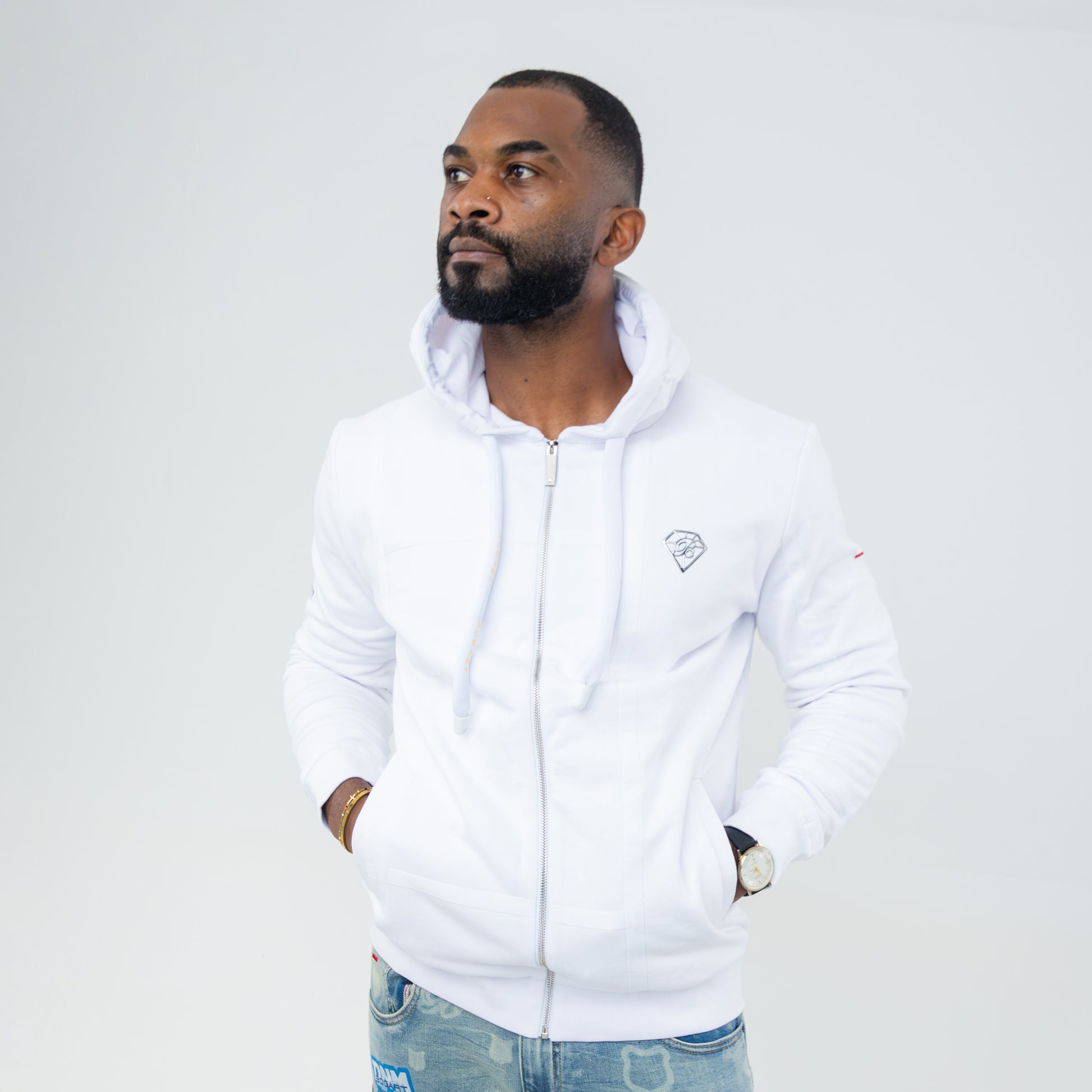 Bogart Diamond Taped Zip Hoodie