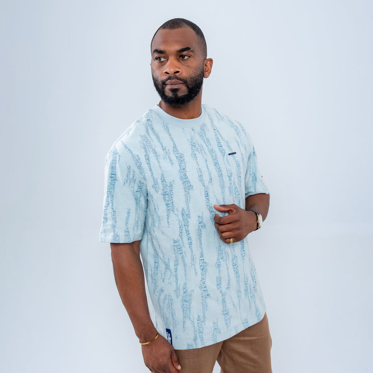 Bogart Blaze Script Textured Tee