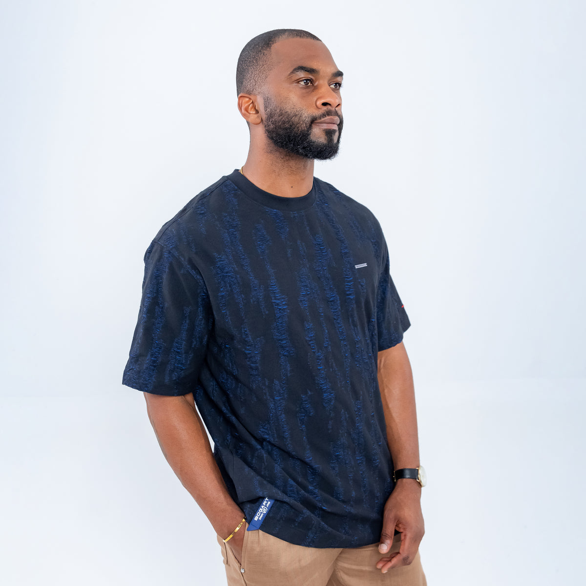 Bogart Blaze Script Textured Tee
