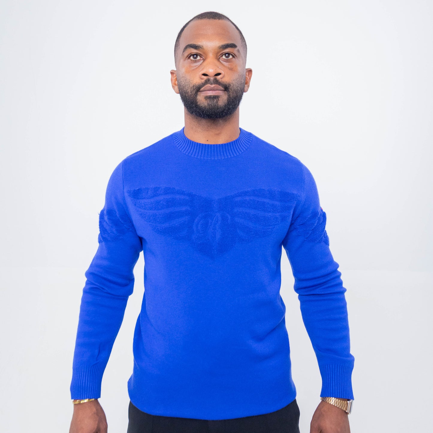 Bogart Tonal Emboss Knit Sweater