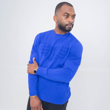 Bogart Tonal Emboss Knit Sweater