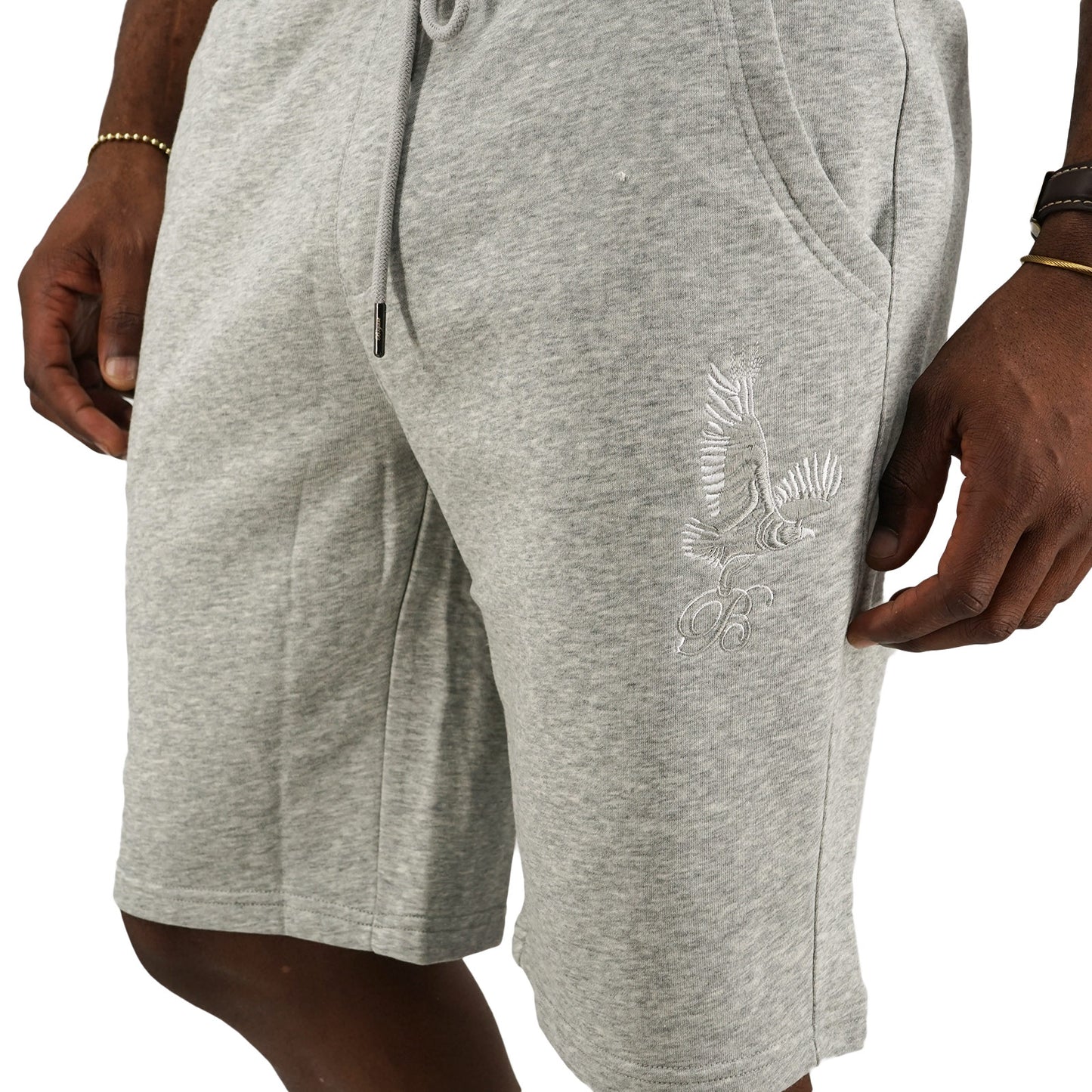 Bogart Man - Men's - Cotton Eagle Shorts - Side - Grey