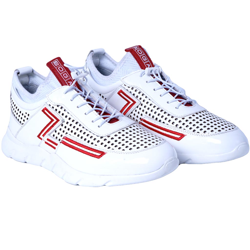 Bogart-red-white-perforated-casual-fashion-sneakers-BSHOE112