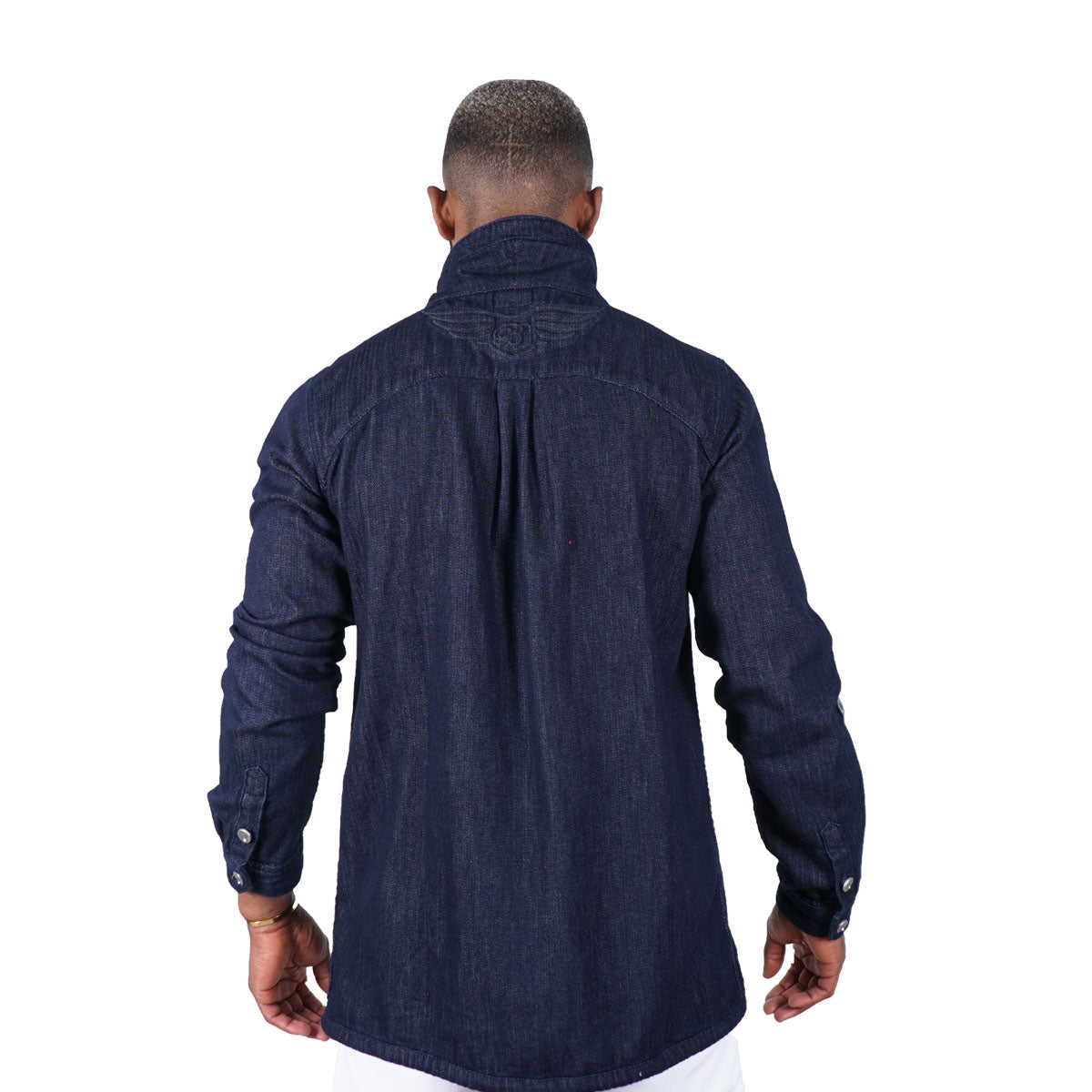 This shot showcases an embossed fabric bogart logo on the back that has a great feel