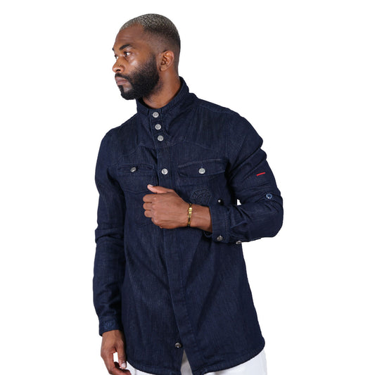 This Shacket showcases a stylish button up front with five buttons visible